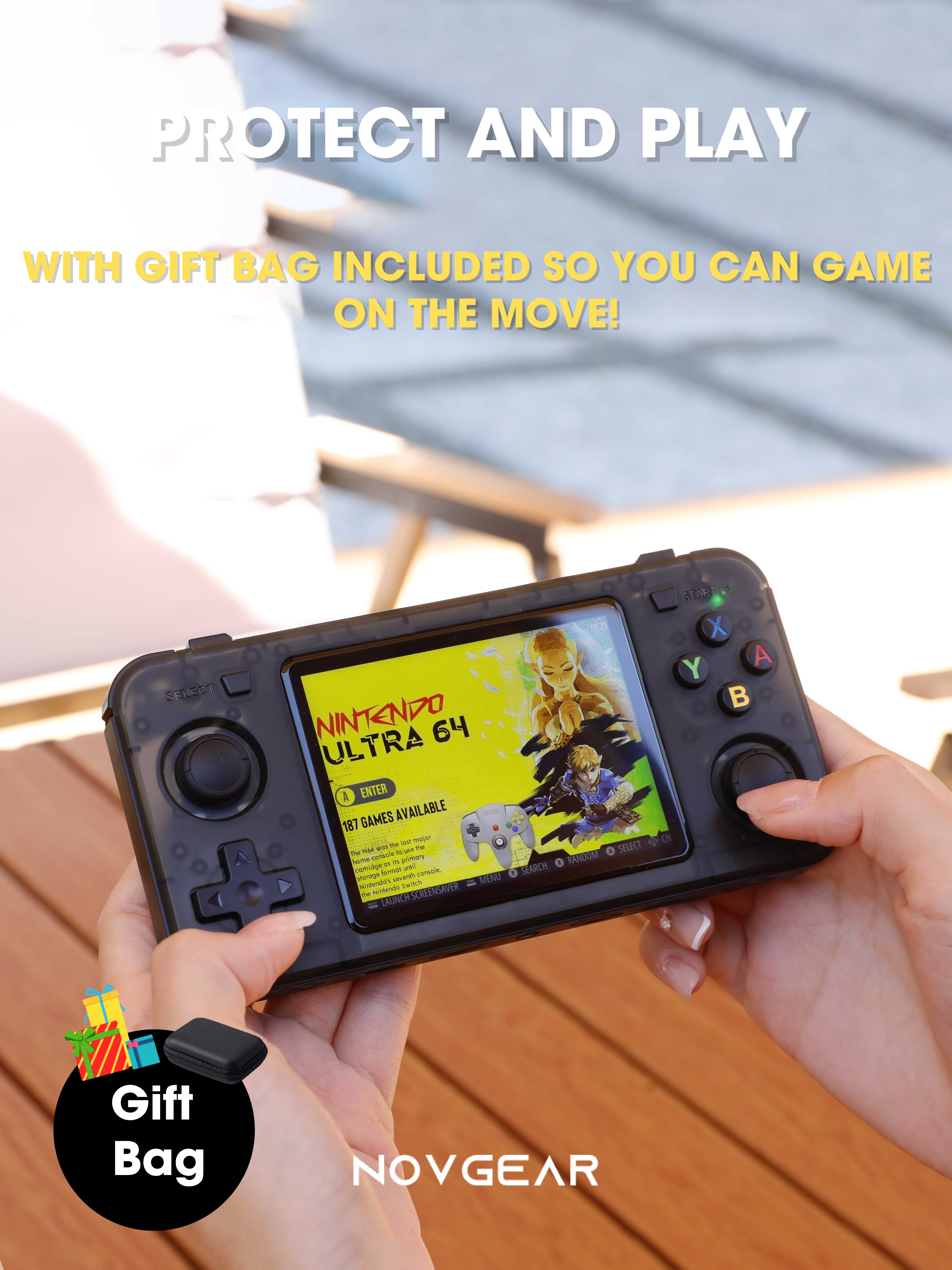 [PACK] NOVGEAR™ R36H Game Console + Gift Bag